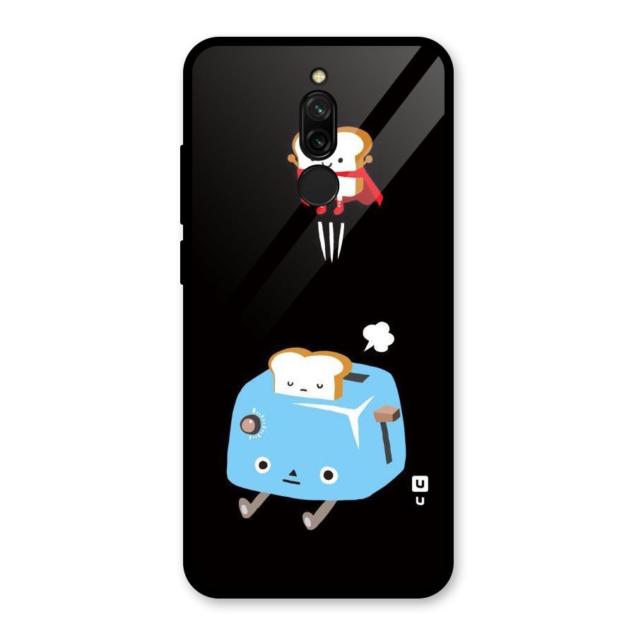 Bread Toast Glass Back Case for Redmi 8