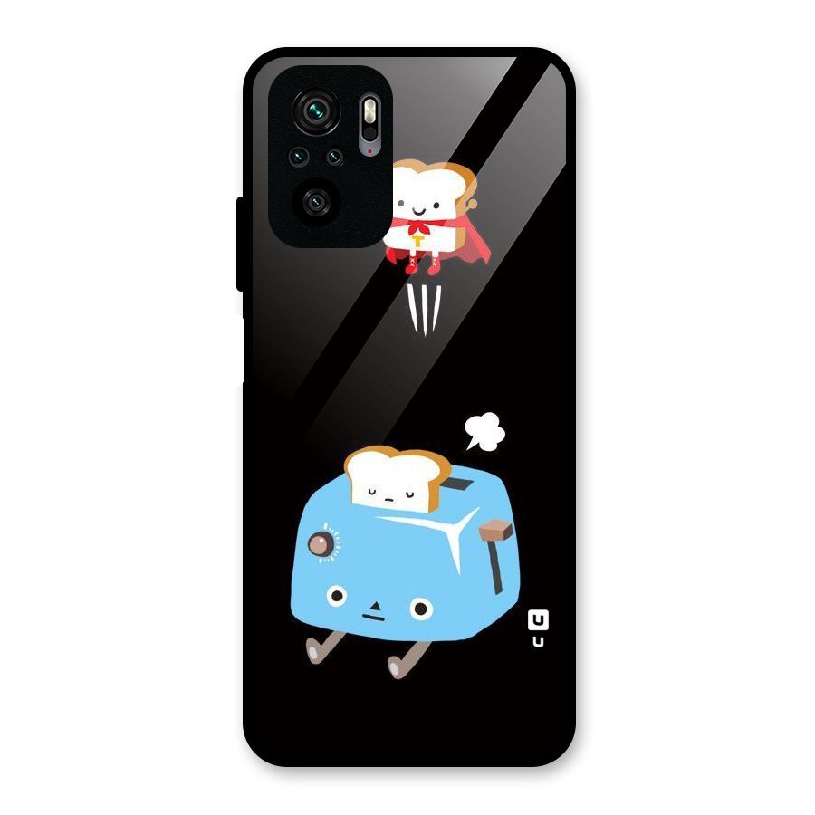Bread Toast Glass Back Case for Redmi Note 10S