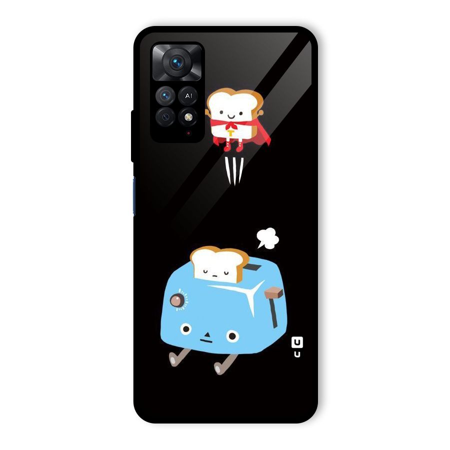 Bread Toast Glass Back Case for Redmi Note 11 Pro
