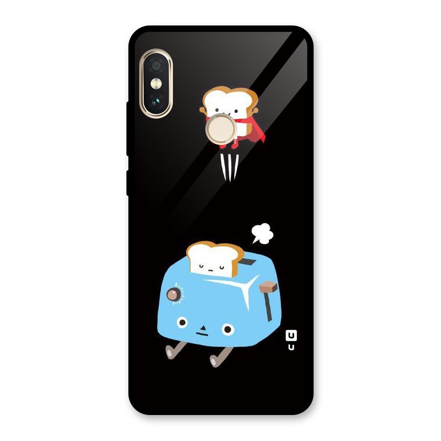 Bread Toast Glass Back Case for Redmi Note 5 Pro