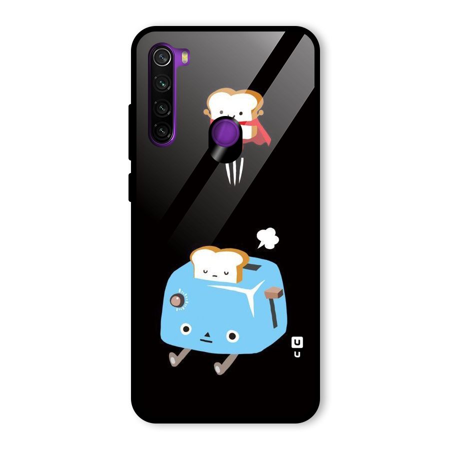 Bread Toast Glass Back Case for Redmi Note 8