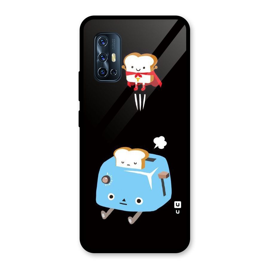 Bread Toast Glass Back Case for Vivo V17