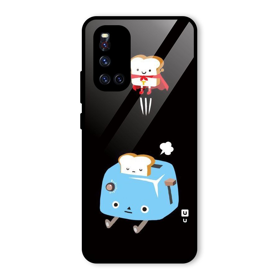 Bread Toast Glass Back Case for Vivo V19