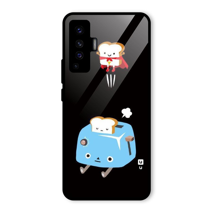 Bread Toast Glass Back Case for Vivo X50