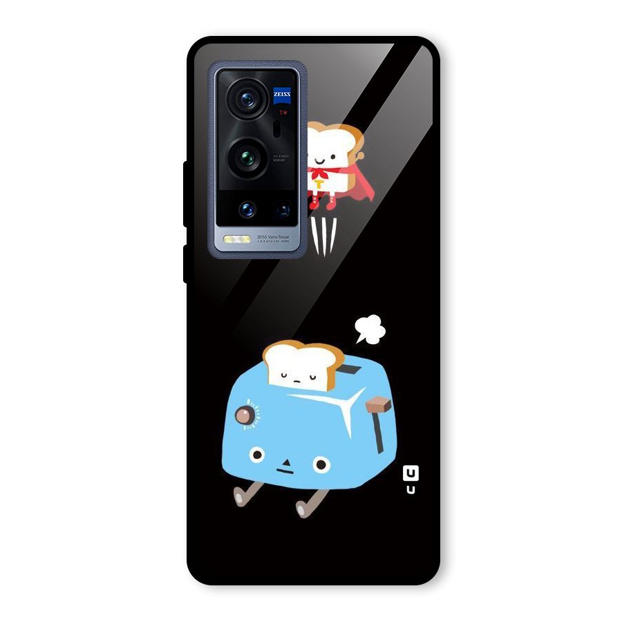 Bread Toast Glass Back Case for Vivo X60 Pro Plus