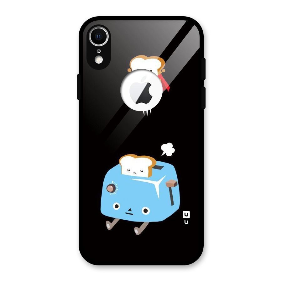 Bread Toast Glass Back Case for iPhone XR Logo Cut