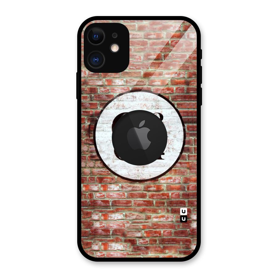 Brick Bang Glass Back Case for iPhone 11 Logo Cut
