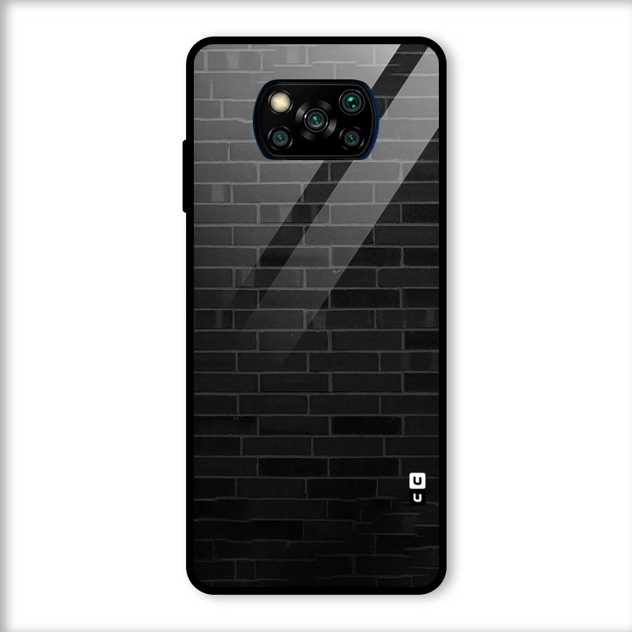 Brick Wall Glass Back Case for Poco X3