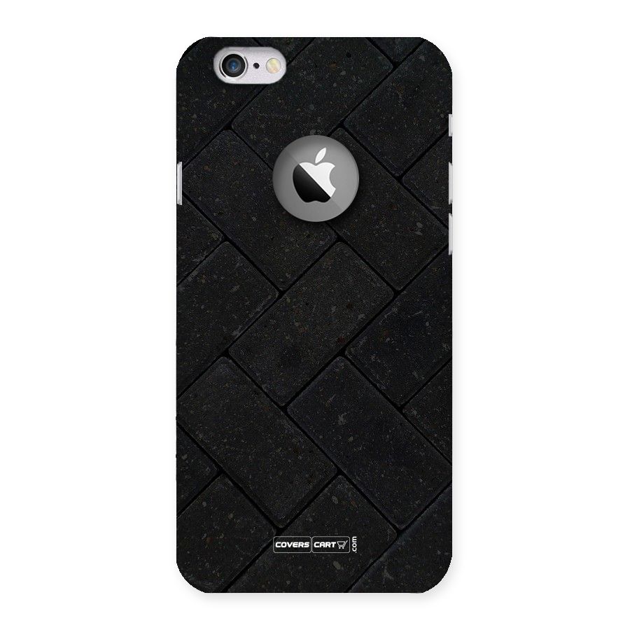 Bricks Pattern Back Case for iPhone 6 Logo Cut