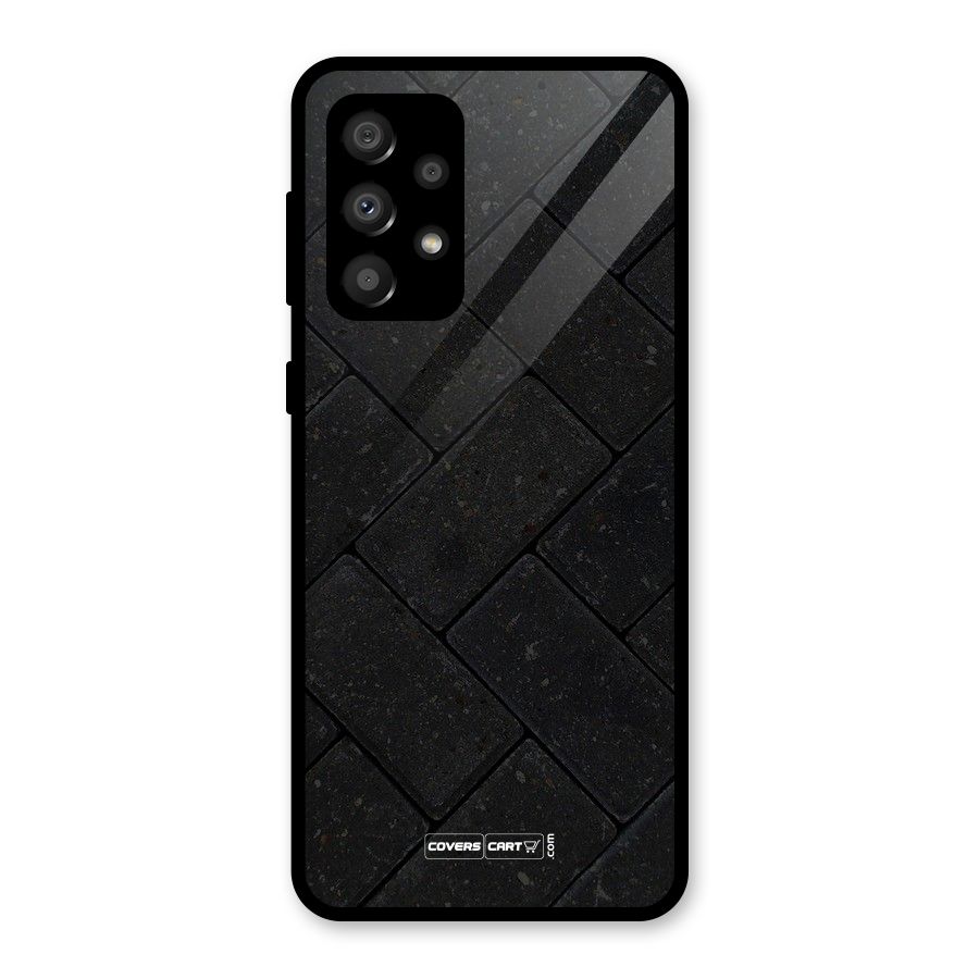 Bricks Pattern Glass Back Case for Galaxy A32