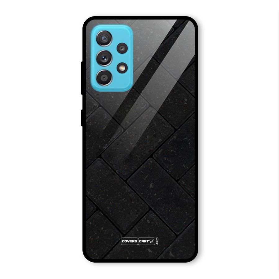 Bricks Pattern Glass Back Case for Galaxy A52s 5G