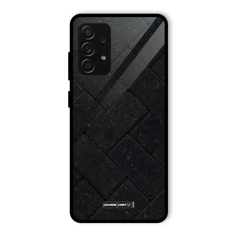 Bricks Pattern Glass Back Case for Galaxy A53 5G