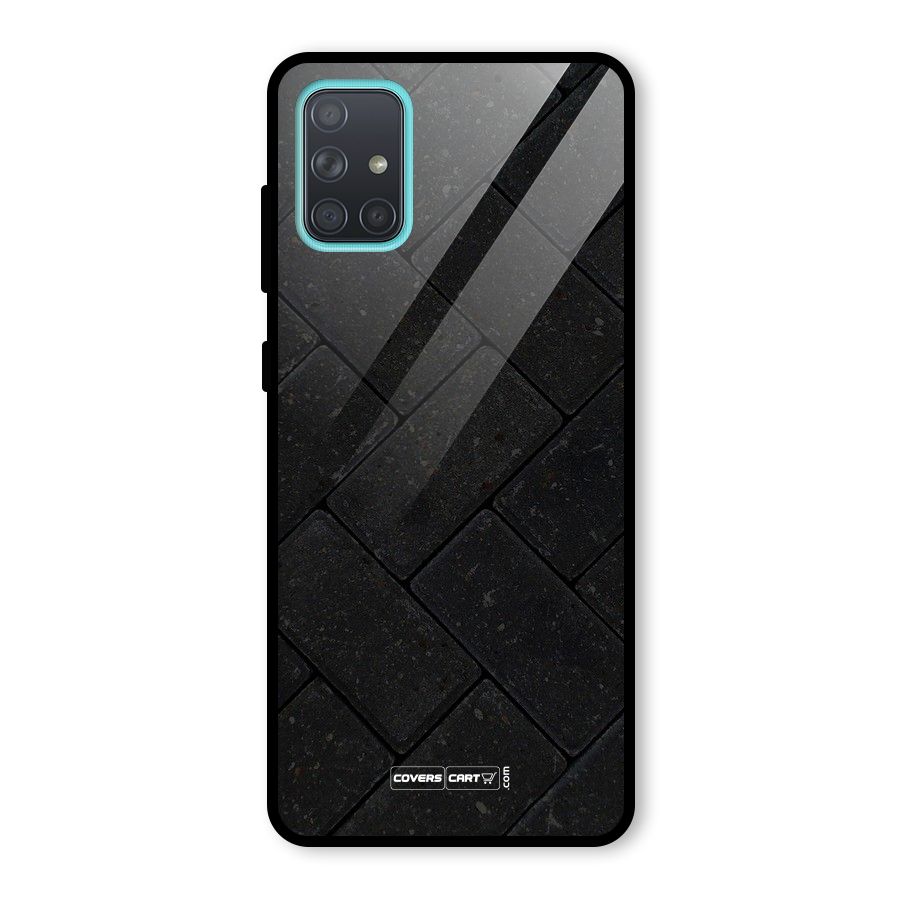 Bricks Pattern Glass Back Case for Galaxy A71