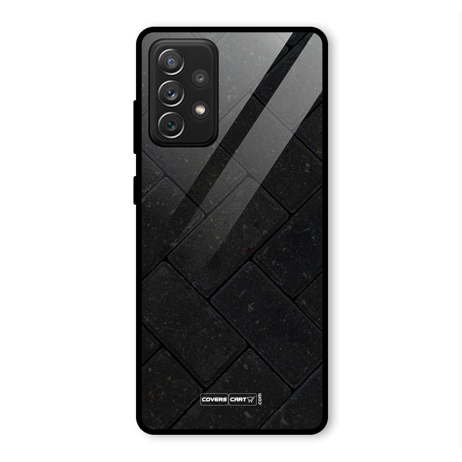 Bricks Pattern Glass Back Case for Galaxy A72