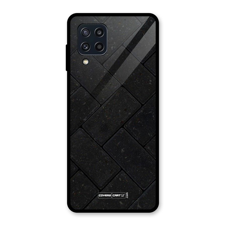 Bricks Pattern Glass Back Case for Galaxy M32