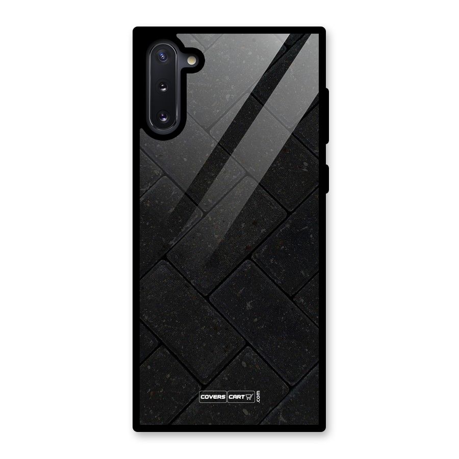 Bricks Pattern Glass Back Case for Galaxy Note 10