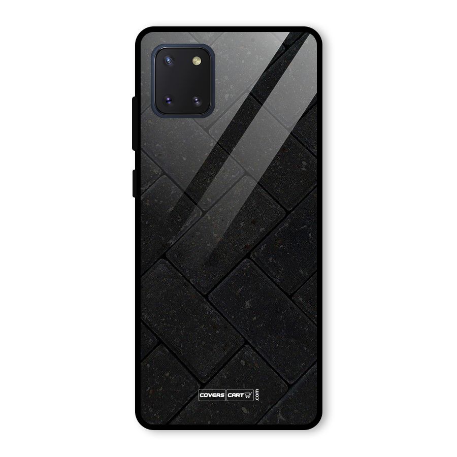 Bricks Pattern Glass Back Case for Galaxy Note 10 Lite