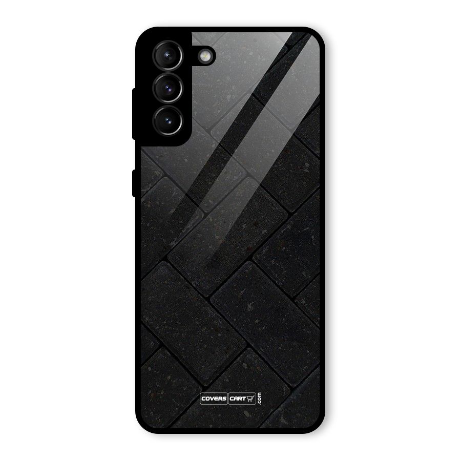Bricks Pattern Glass Back Case for Galaxy S21 Plus