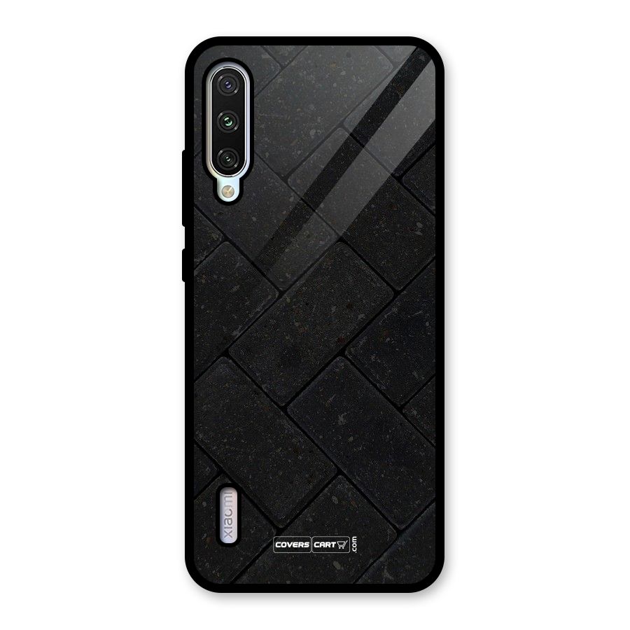 Bricks Pattern Glass Back Case for Mi A3