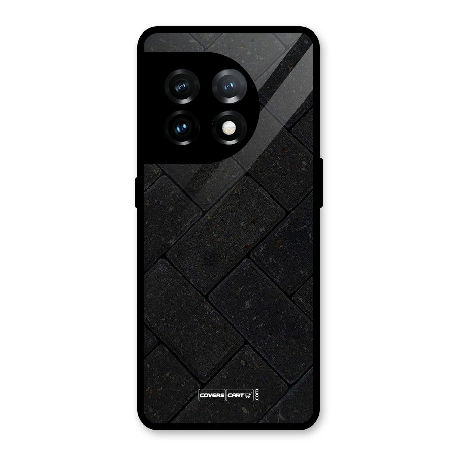 Bricks Pattern Glass Back Case for OnePlus 11