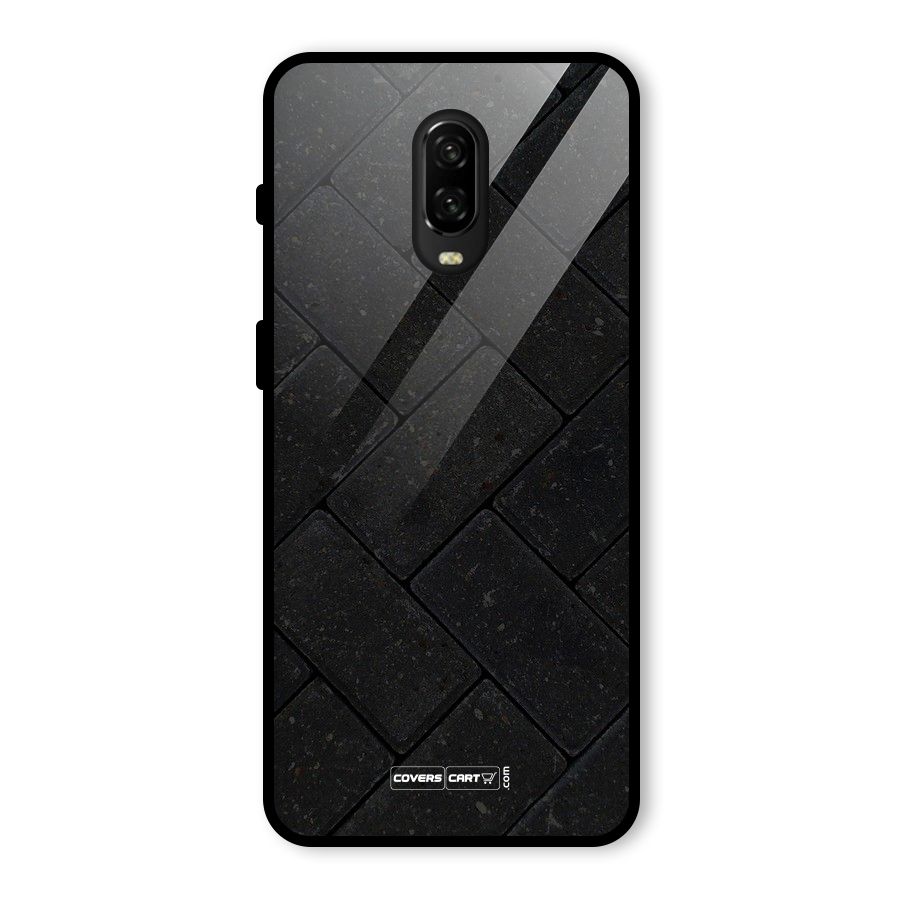 Bricks Pattern Glass Back Case for OnePlus 6T