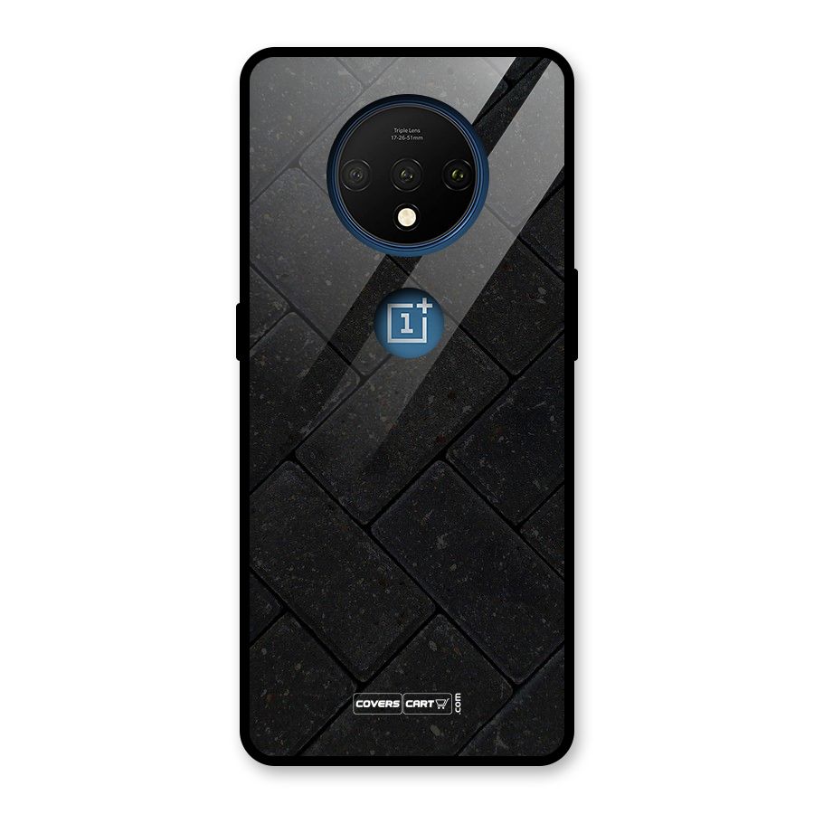 Bricks Pattern Glass Back Case for OnePlus 7T