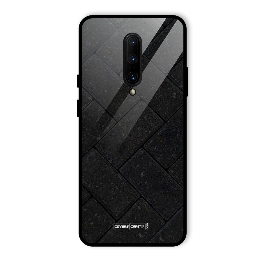 Bricks Pattern Glass Back Case for OnePlus 7 Pro
