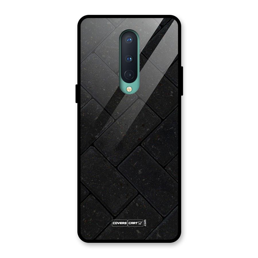 Bricks Pattern Glass Back Case for OnePlus 8