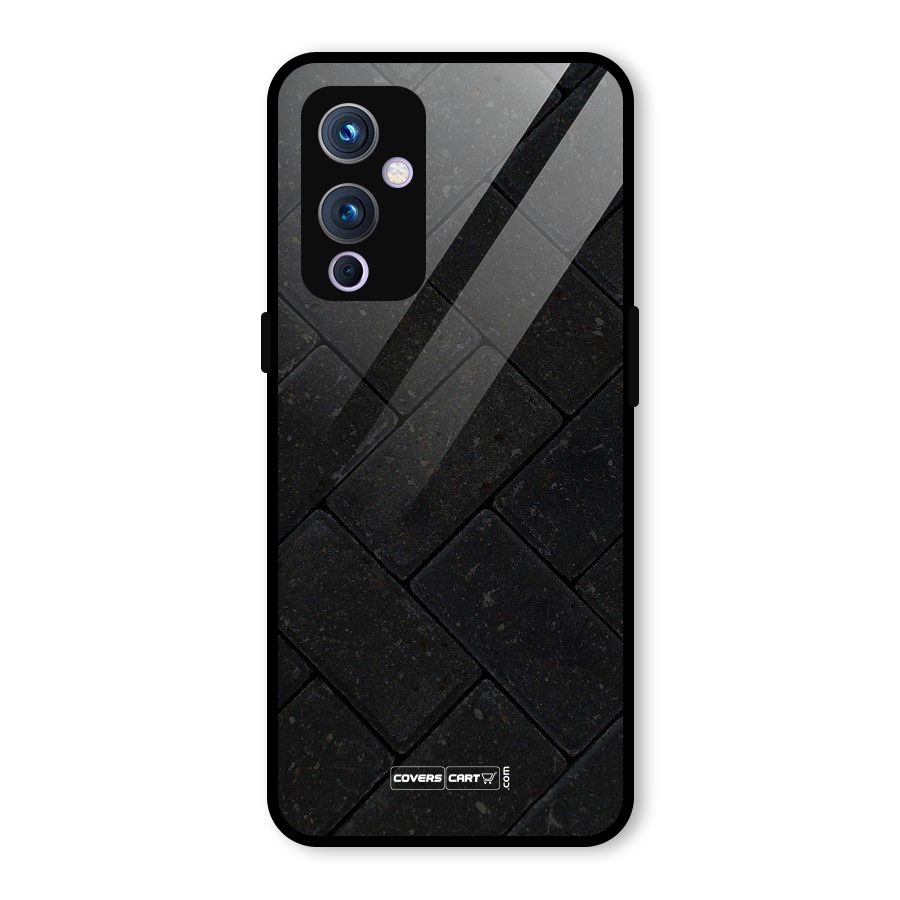 Bricks Pattern Glass Back Case for OnePlus 9