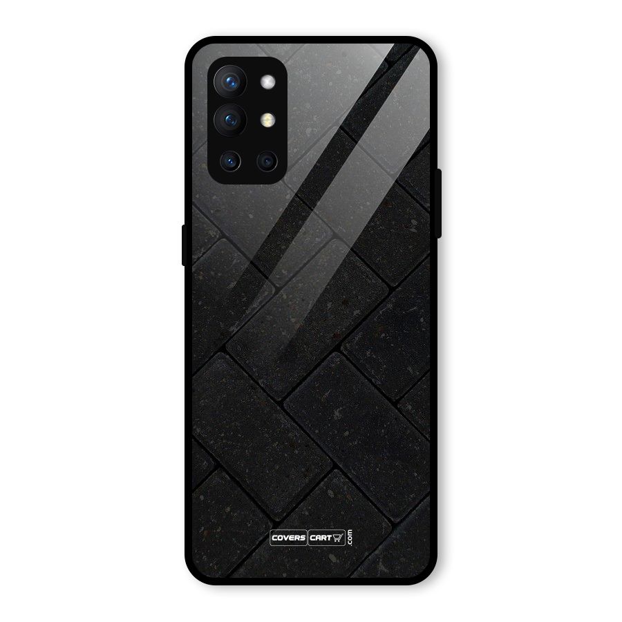 Bricks Pattern Glass Back Case for OnePlus 9R
