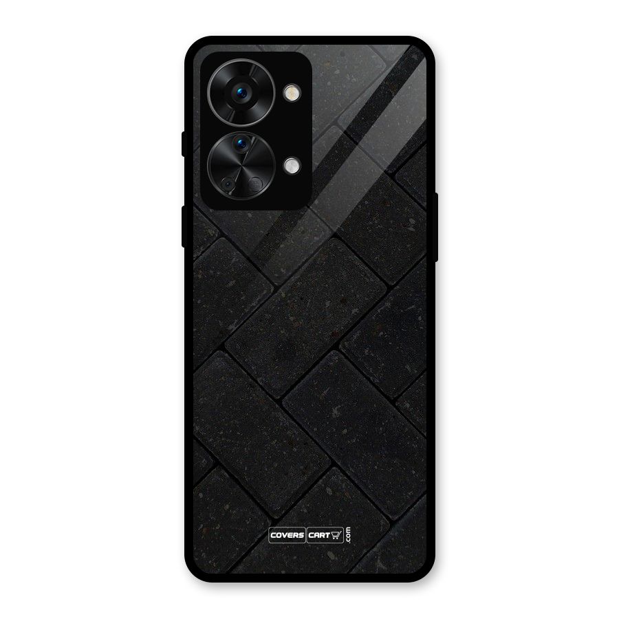 Bricks Pattern Glass Back Case for OnePlus Nord 2T
