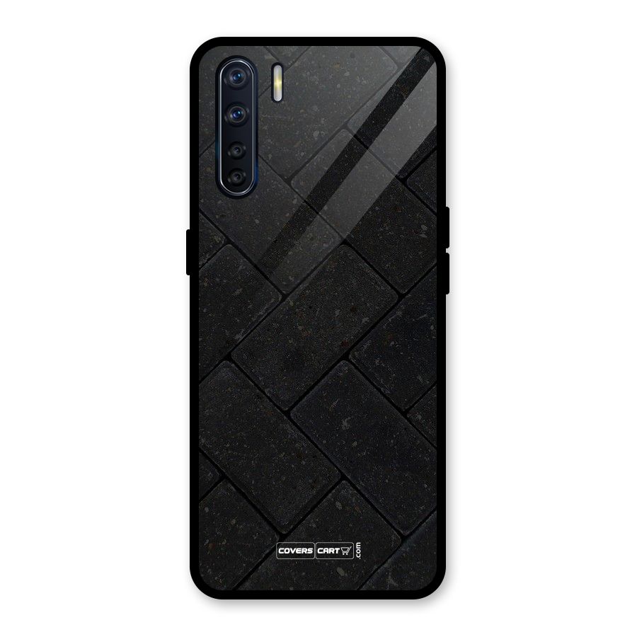 Bricks Pattern Glass Back Case for Oppo F15