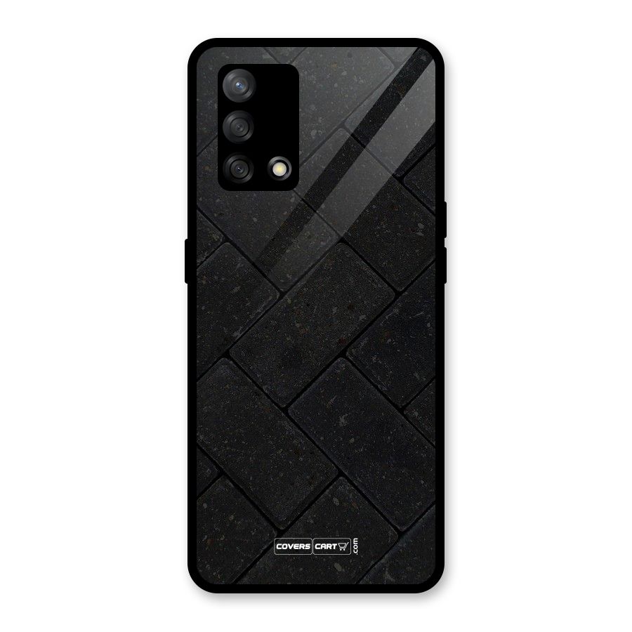 Bricks Pattern Glass Back Case for Oppo F19
