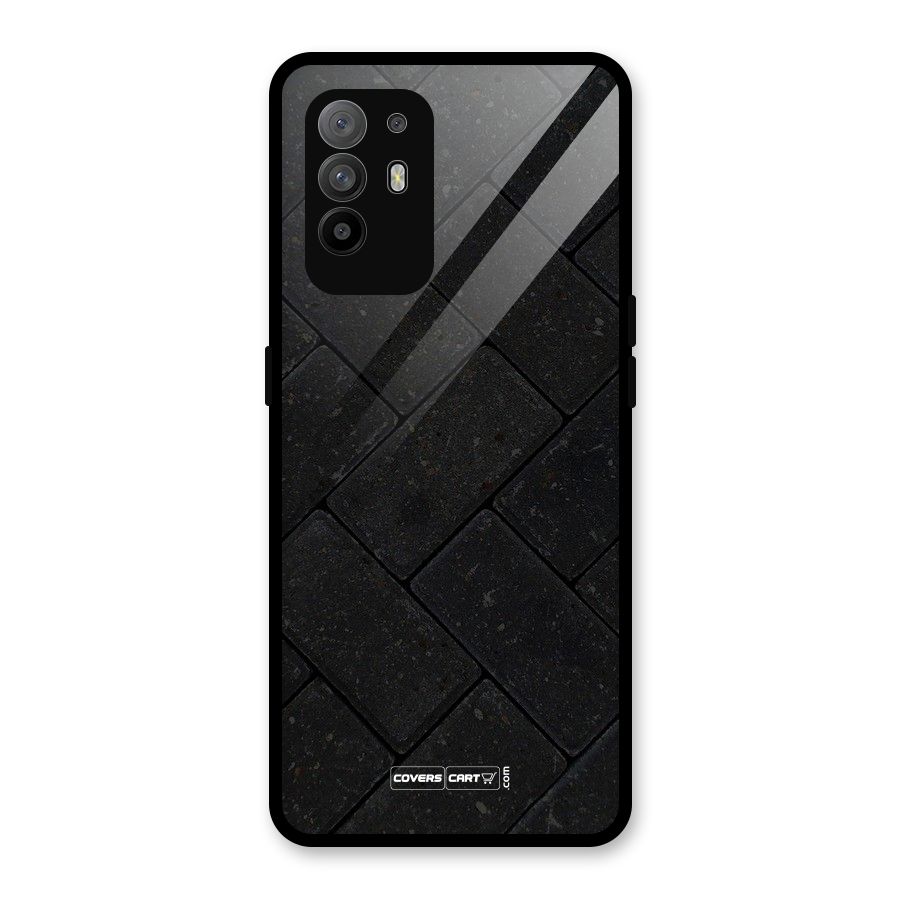 Bricks Pattern Glass Back Case for Oppo F19 Pro Plus 5G