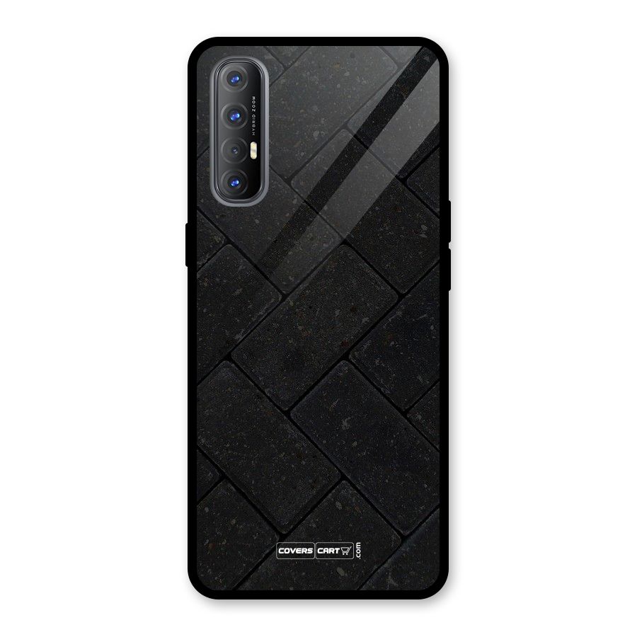 Bricks Pattern Glass Back Case for Oppo Reno3 Pro