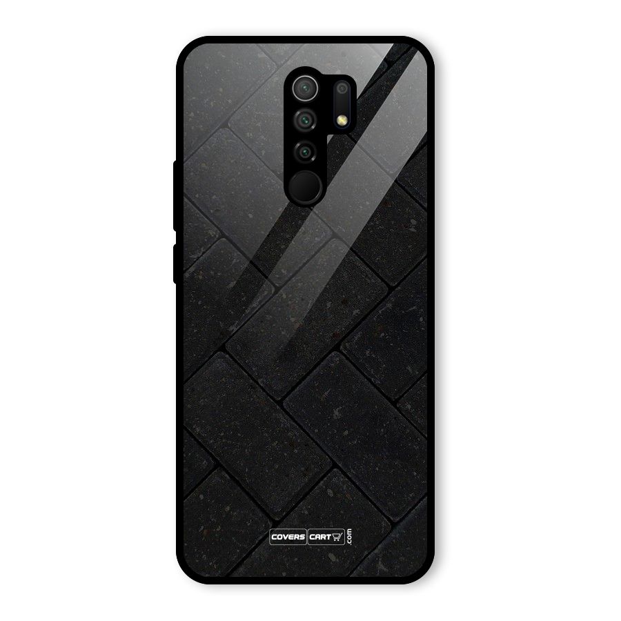 Bricks Pattern Glass Back Case for Poco M2