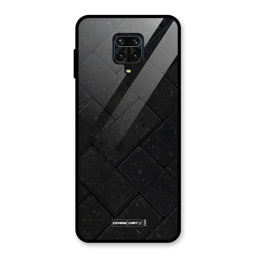 Bricks Pattern Glass Back Case for Poco M2 Pro