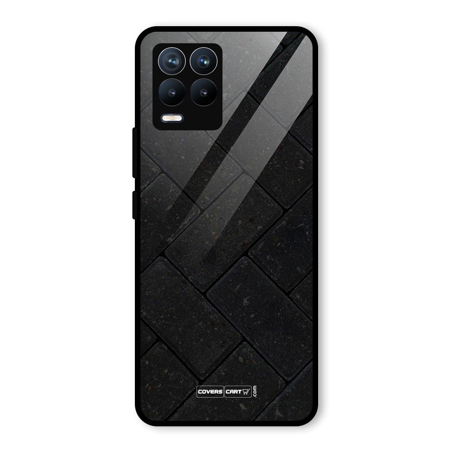 Bricks Pattern Glass Back Case for Realme 8