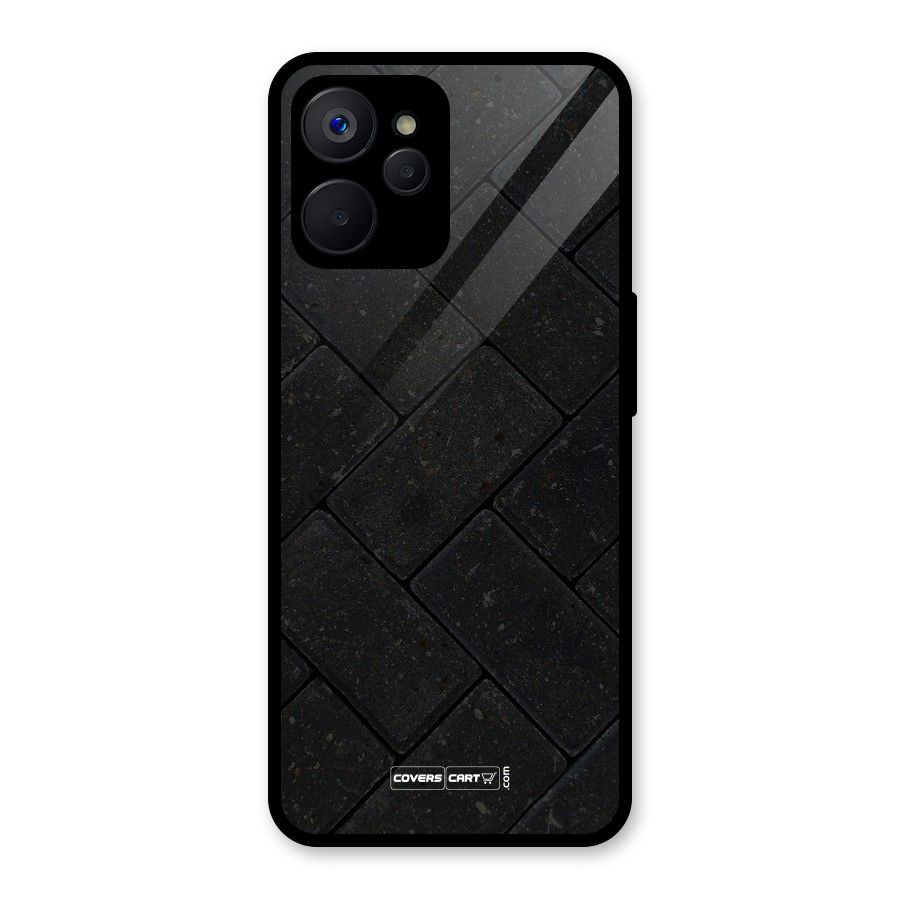 Bricks Pattern Glass Back Case for Realme 9i 5G