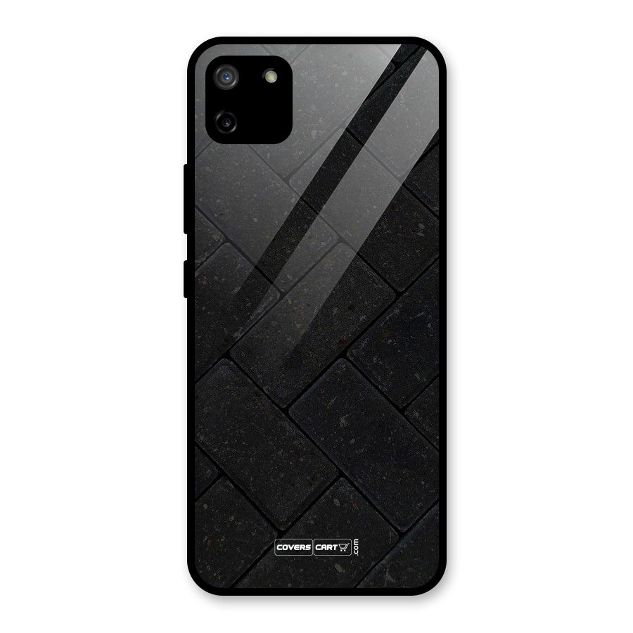 Bricks Pattern Glass Back Case for Realme C11