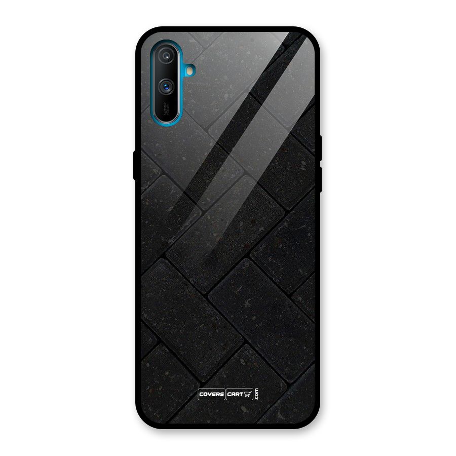 Bricks Pattern Glass Back Case for Realme C3