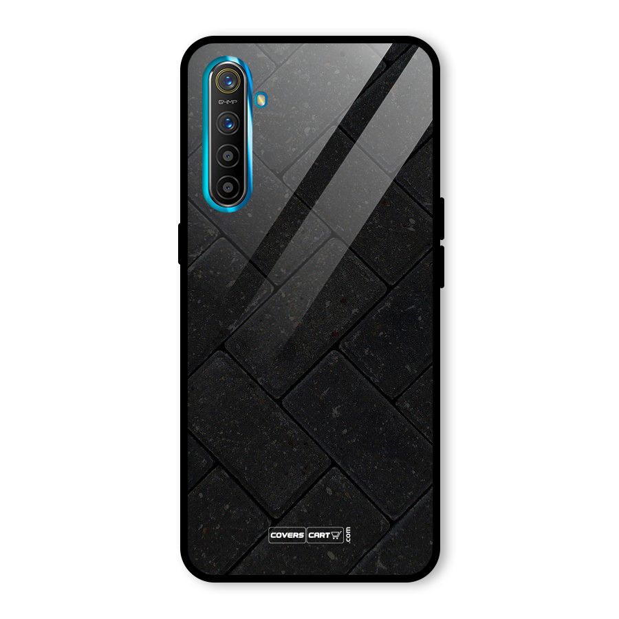 Bricks Pattern Glass Back Case for Realme X2