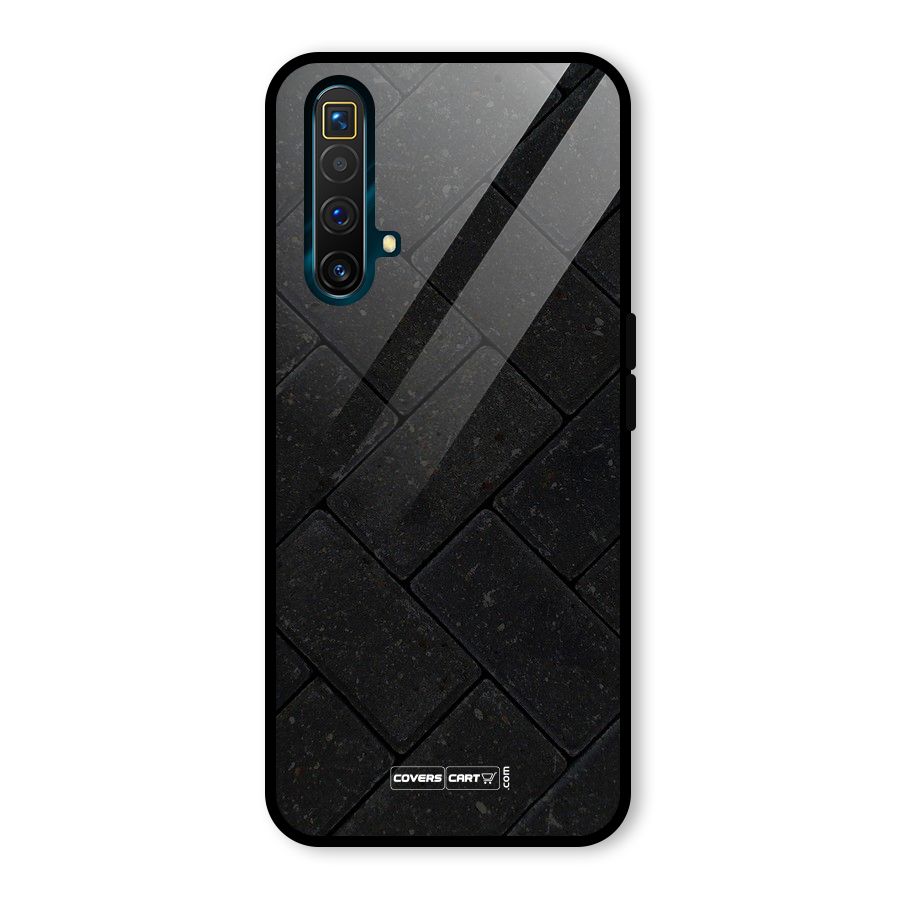 Bricks Pattern Glass Back Case for Realme X3