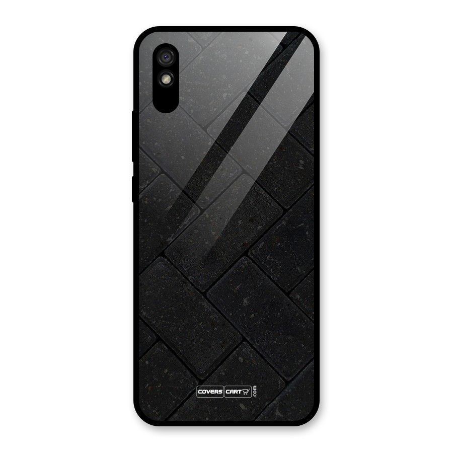 Bricks Pattern Glass Back Case for Redmi 9i