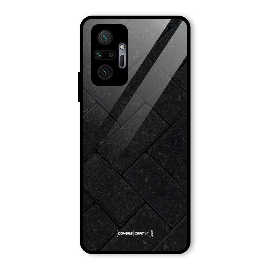 Bricks Pattern Glass Back Case for Redmi Note 10 Pro
