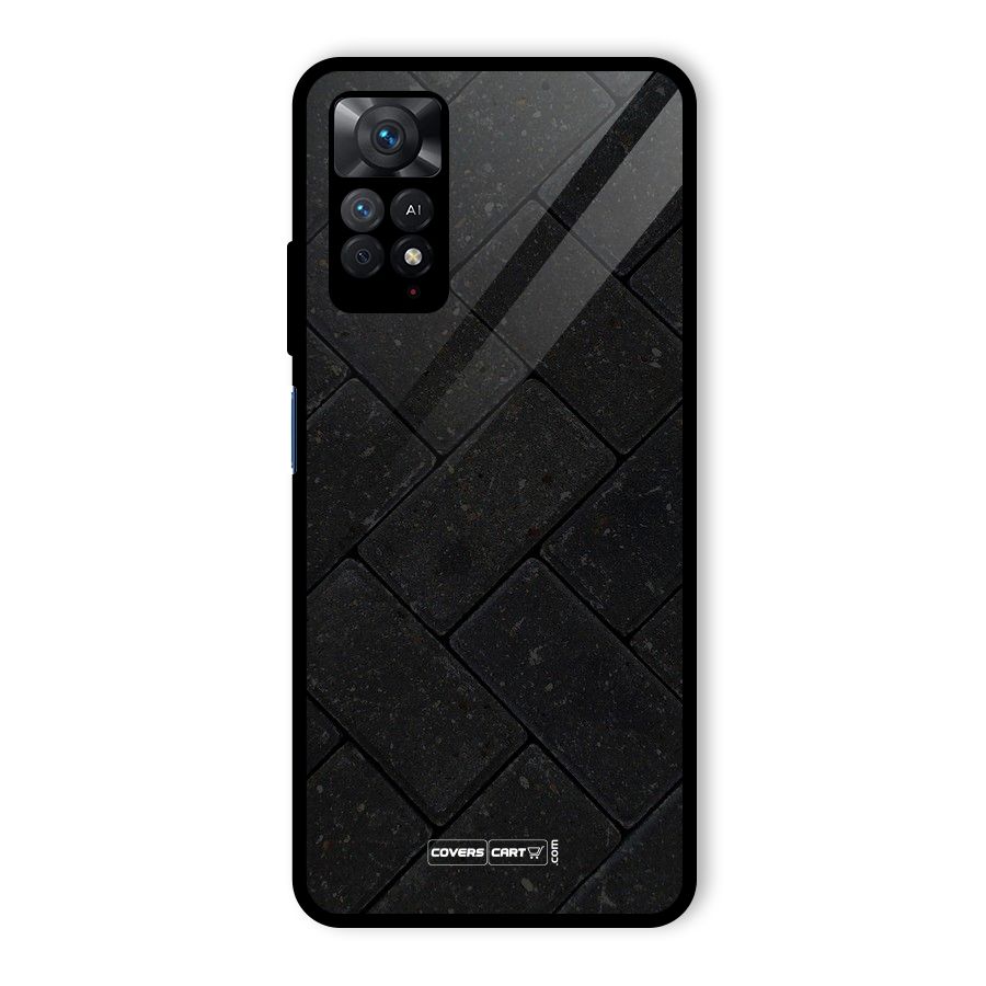 Bricks Pattern Glass Back Case for Redmi Note 11 Pro