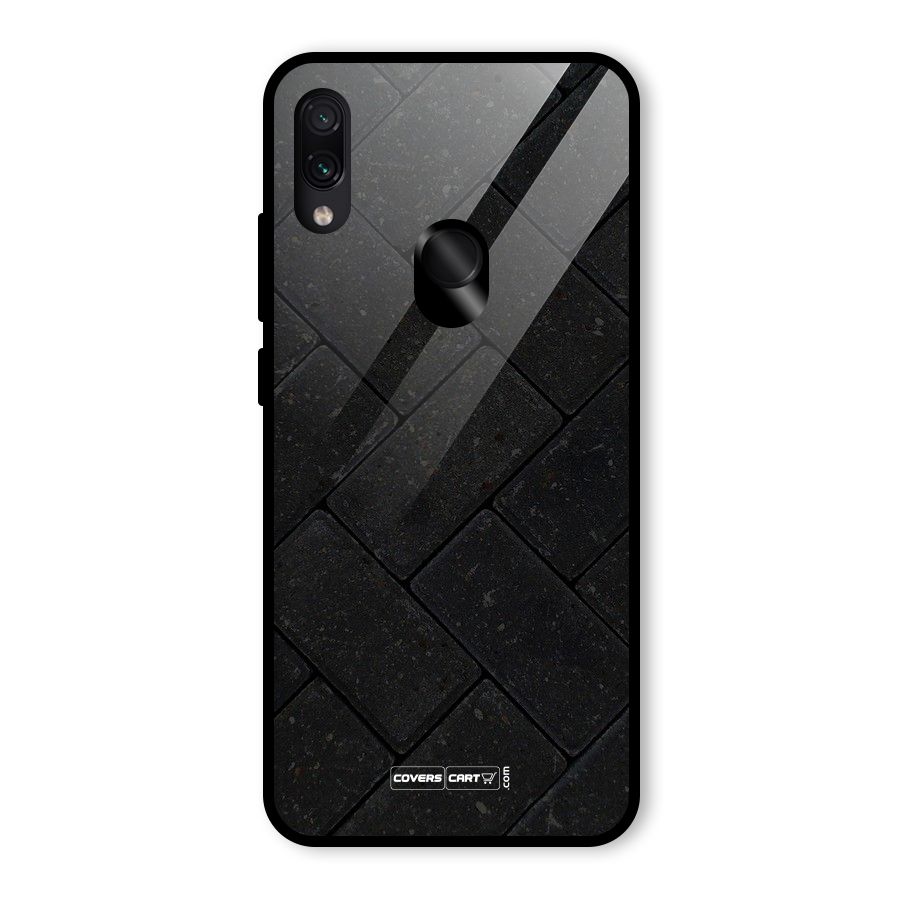 Bricks Pattern Glass Back Case for Redmi Note 7S
