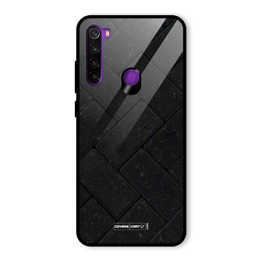Bricks Pattern Glass Back Case for Redmi Note 8