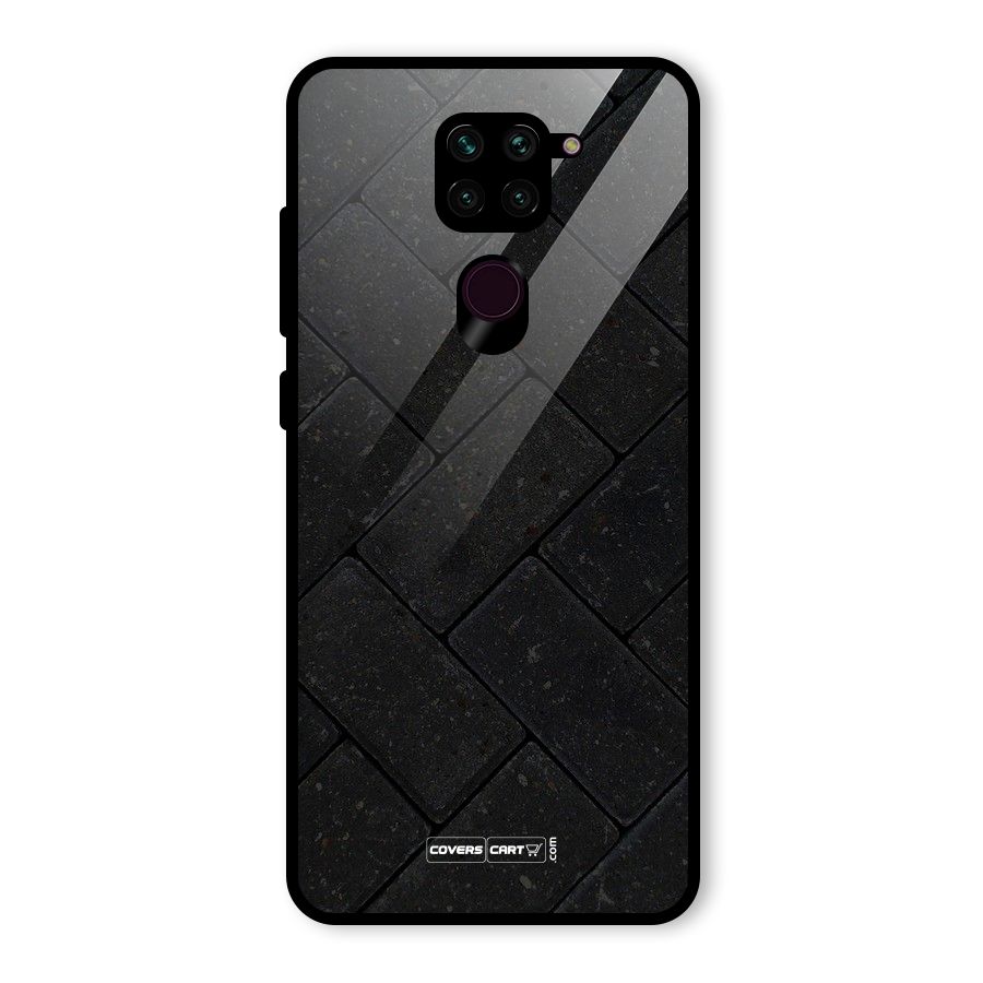 Bricks Pattern Glass Back Case for Redmi Note 9