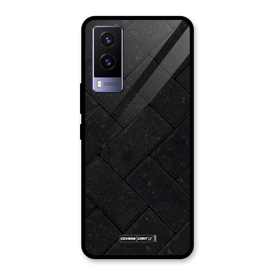 Bricks Pattern Glass Back Case for Vivo V21e 5G